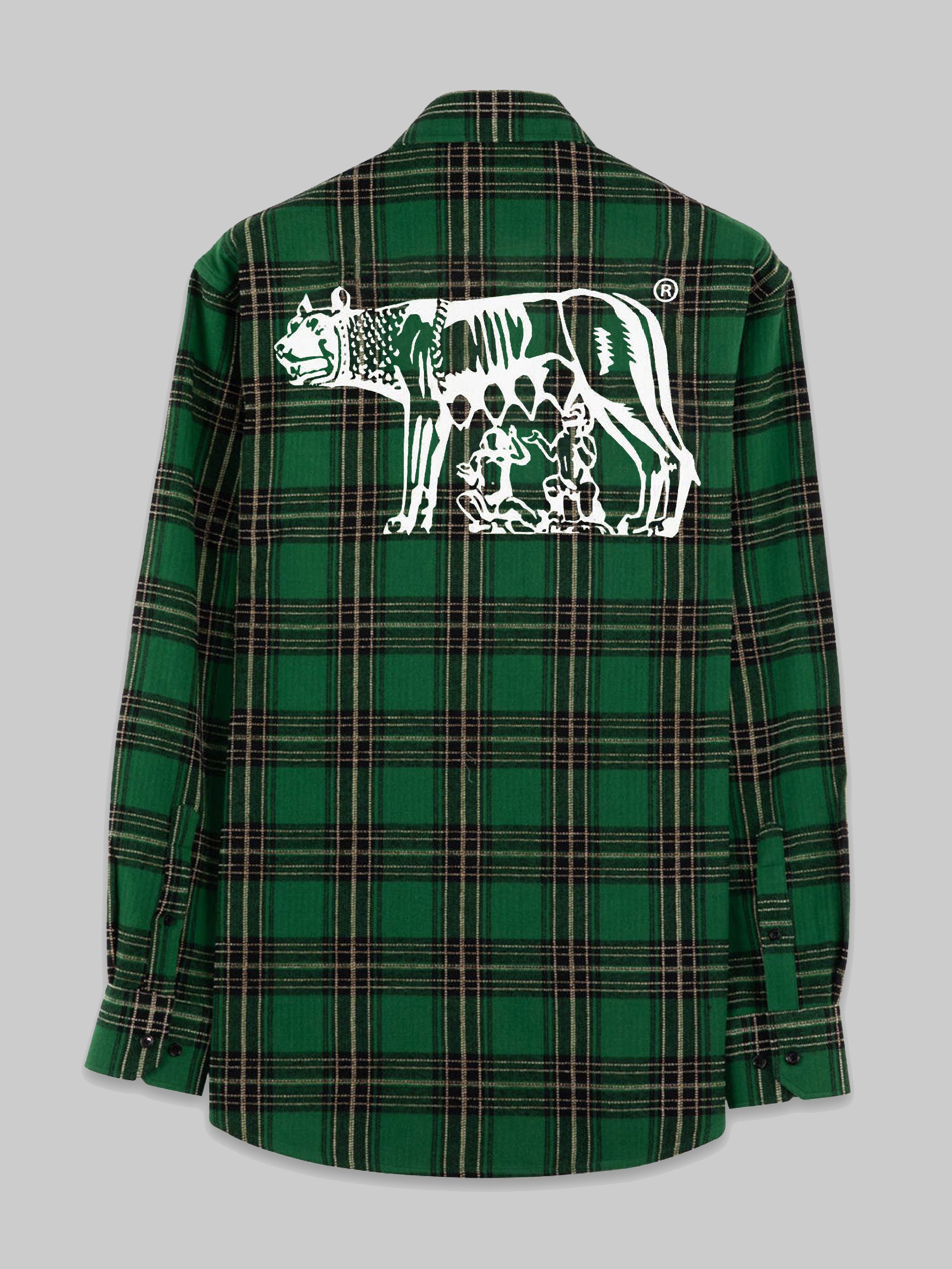 Off white cheap green flannel